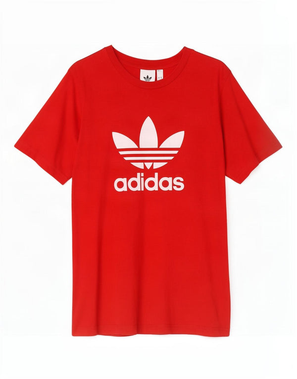 Adidas - Camiseta gráfica para hombre, talla grande, algodón rojo