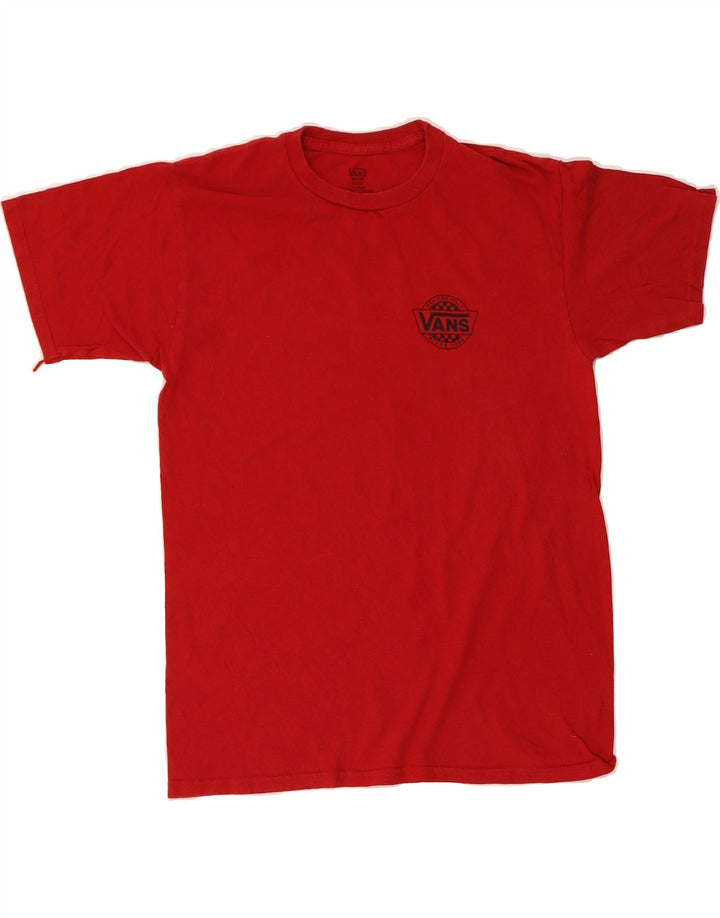 VANS Mens Graphic T-Shirt Top Medium Red Vintage Vans and Second-Hand Vans from Messina Hembry 