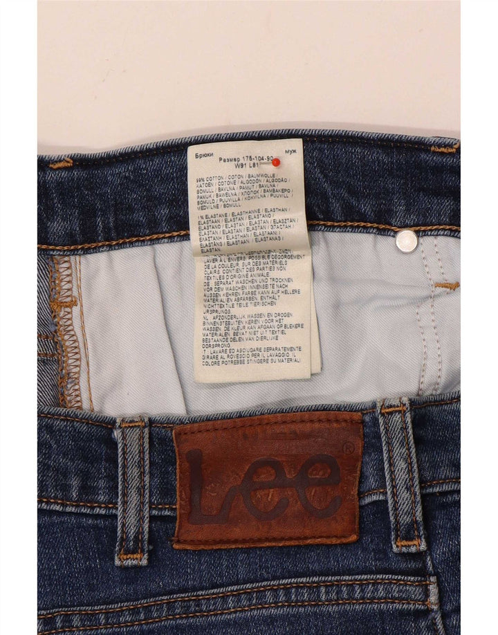 Lee Vaqueros Rectos Brooklyn Para Hombre W36 L32 Algodón Azul