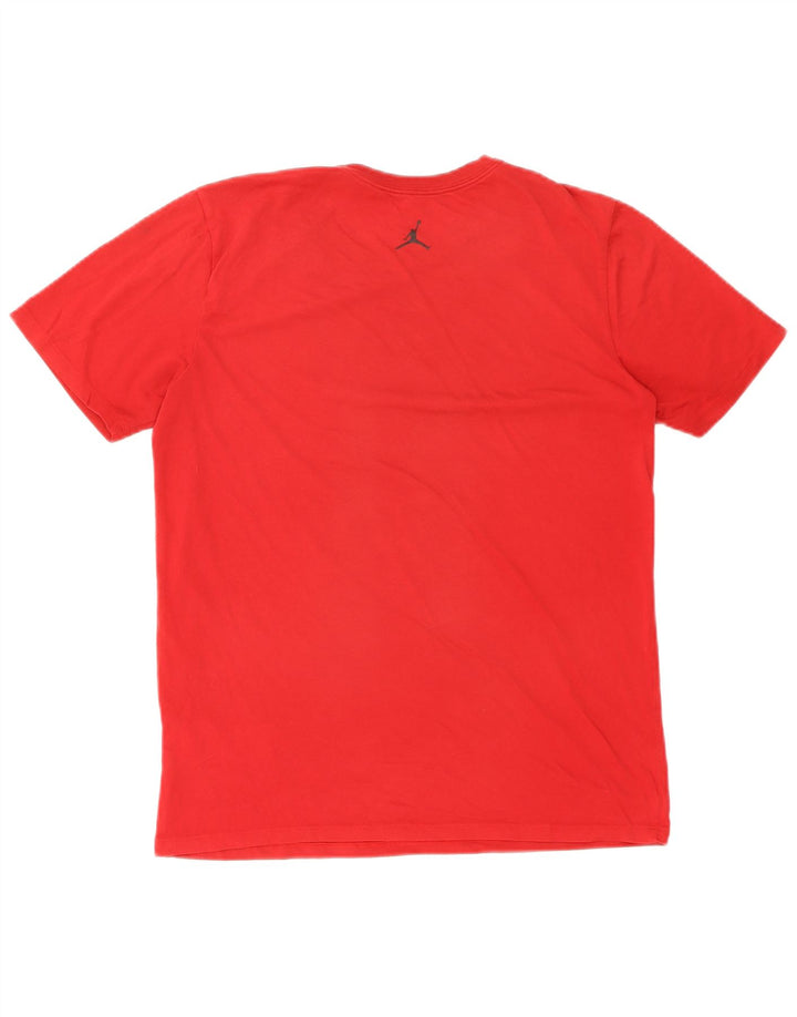 JORDAN Camiseta Dri Fit para hombre con gráfico y parte superior de algodón rojo mediano
