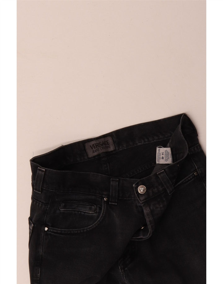 VERSACE Vaqueros rectos para hombre W34 L31 Algodón gris