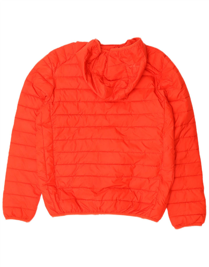 Ellesse Chaqueta acolchada con capucha para hombre UK 40 Large Naranja Poliéster