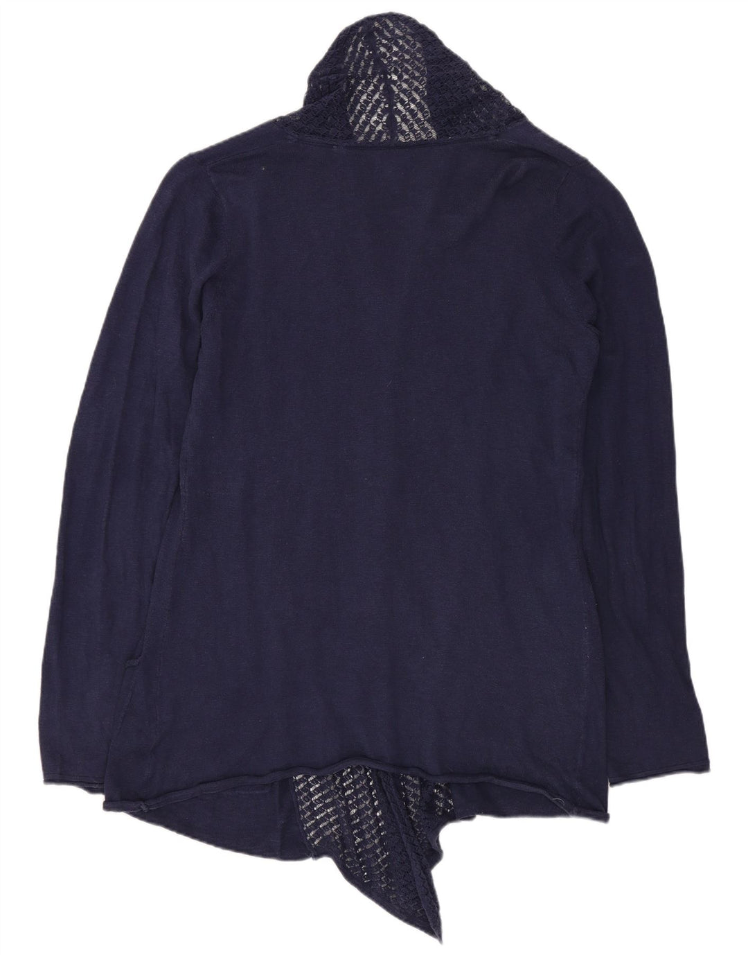 FAT FACE Suéter tipo cárdigan abierto para mujer UK 10 Small Azul marino Algodón