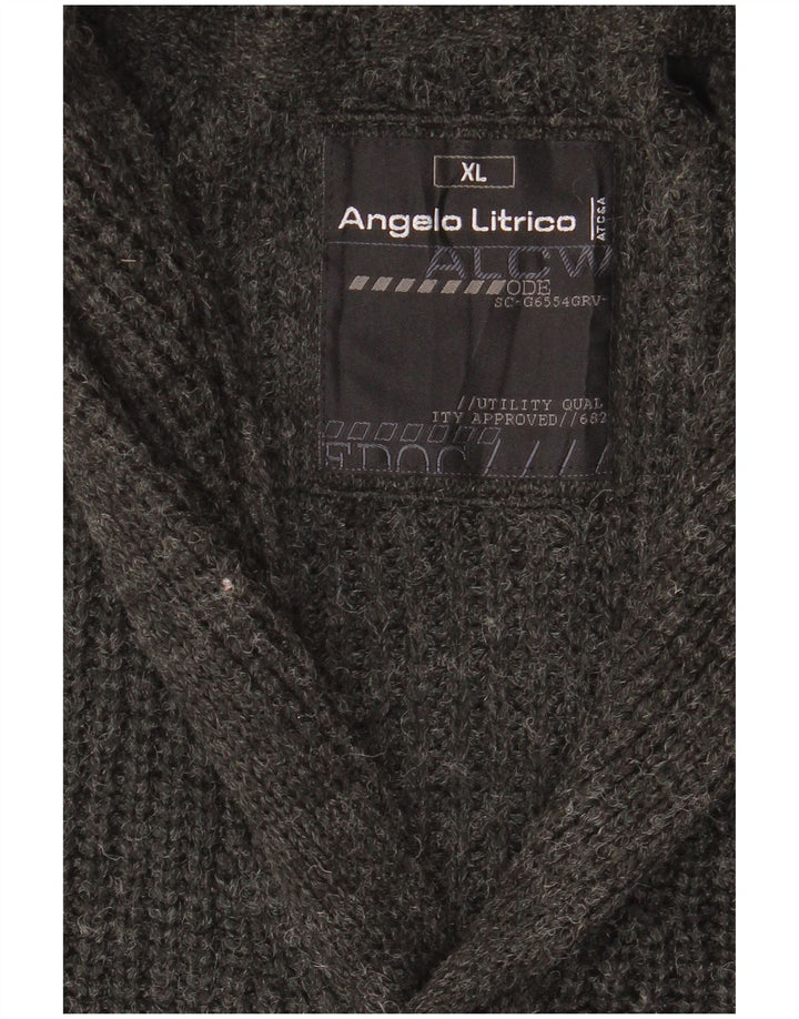 Angelo Litrico Suéter Cárdigan Hombre XL Acrílico Gris