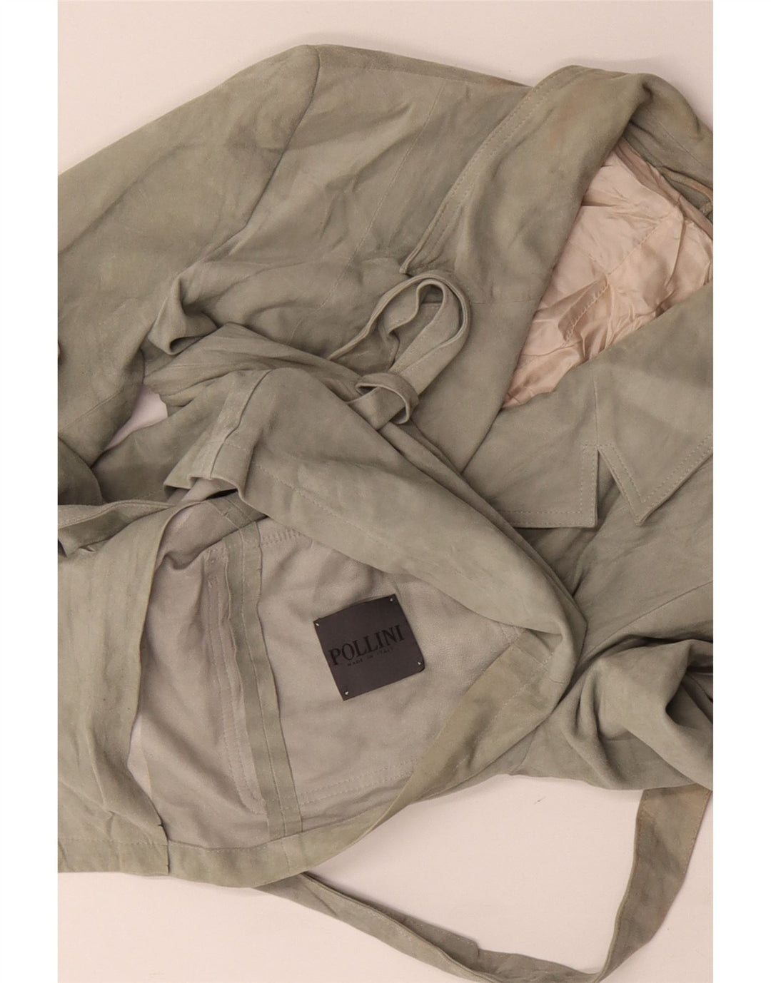 Pollini Chaqueta Blazer de Ante con 3 Botones para Mujer UK 40 Verde Medio