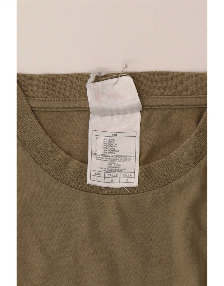 Nike Camiseta gráfica para hombre Top grande de algodón caqui