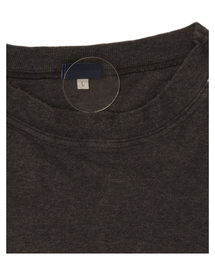 Asics - Camiseta para hombre, talla grande, algodón gris