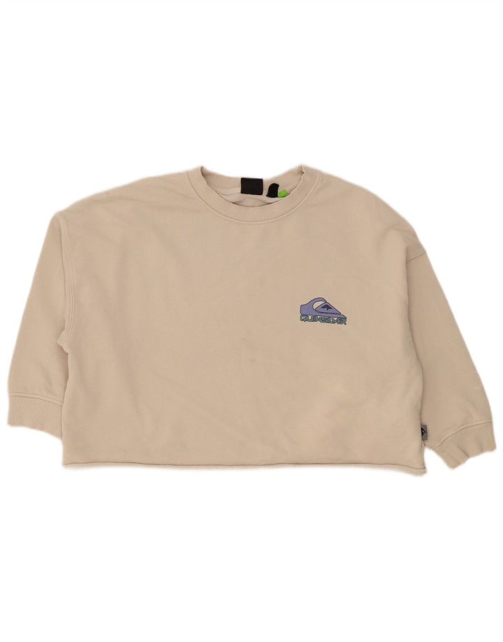 Animal Mujer Oversize Crop Sudadera Jumper UK 10 Small Off White