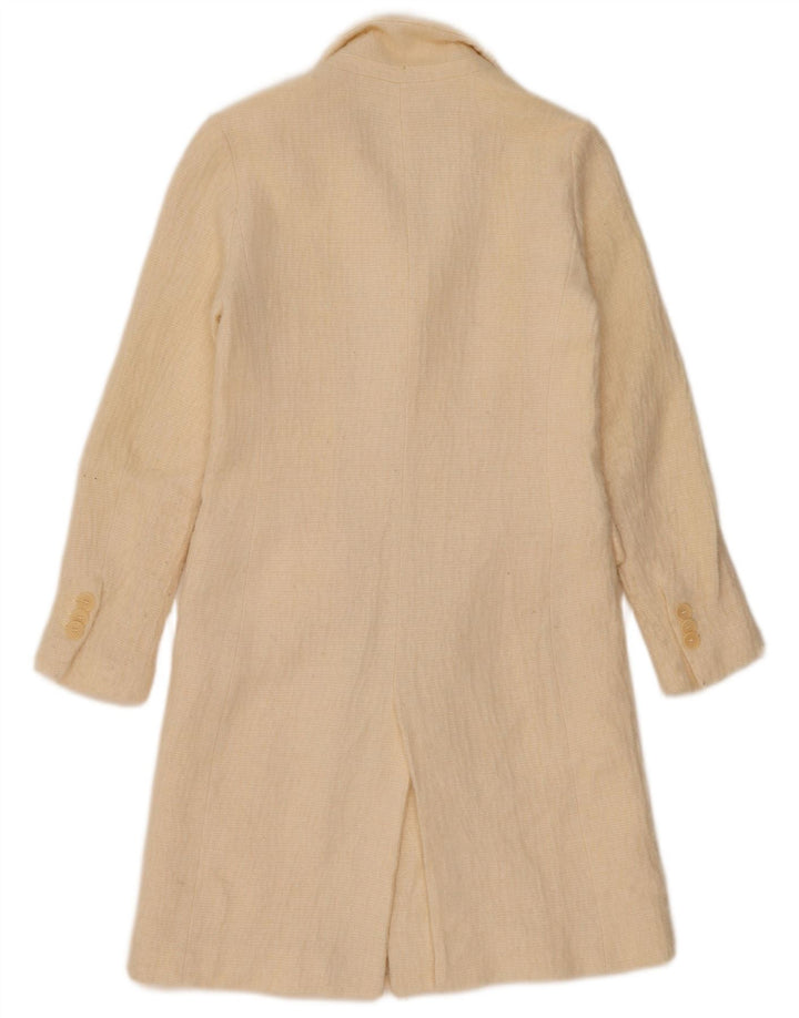 Zara Mujer Abrigo UK 6 XS Off White Lana