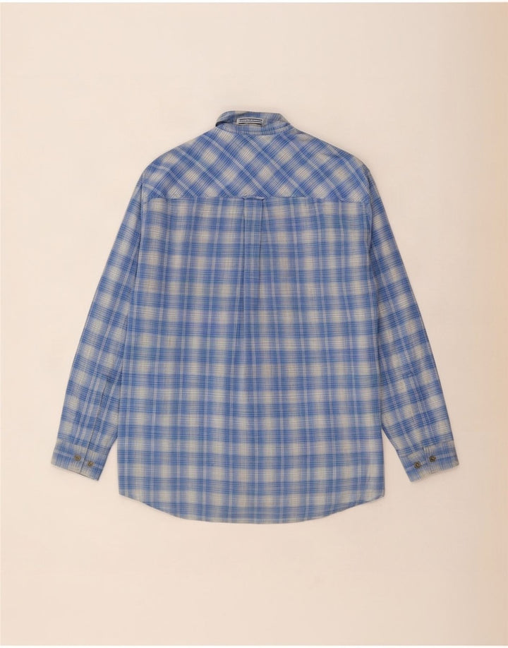 Camisa Marlboro Classics para hombre con cuadros azules grandes