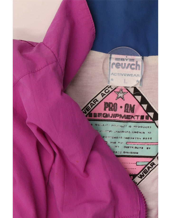 Reusch Hombre Chándal Top Chaqueta Grande Rosa Colorblock Poliéster