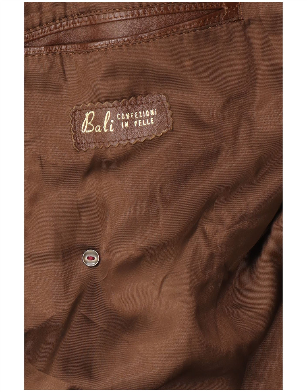 VINTAGE Abrigo de cuero para hombre Reino Unido 38 Cuero marrón medio