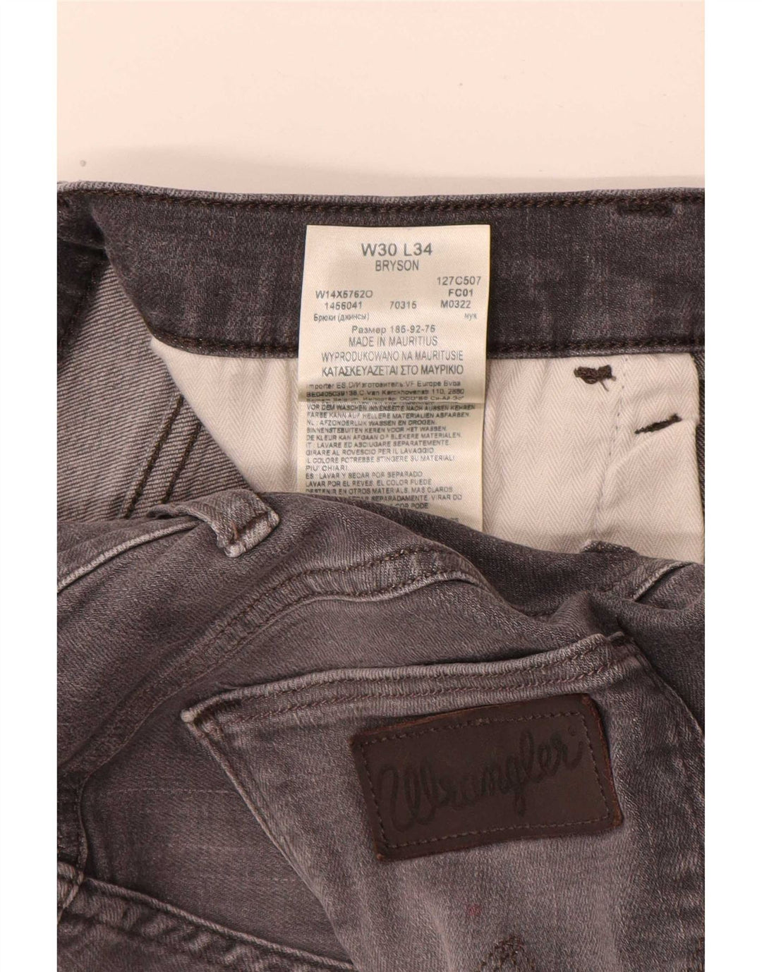 Vaqueros Wrangler Mujer Slim W30 L31 Algodón Gris
