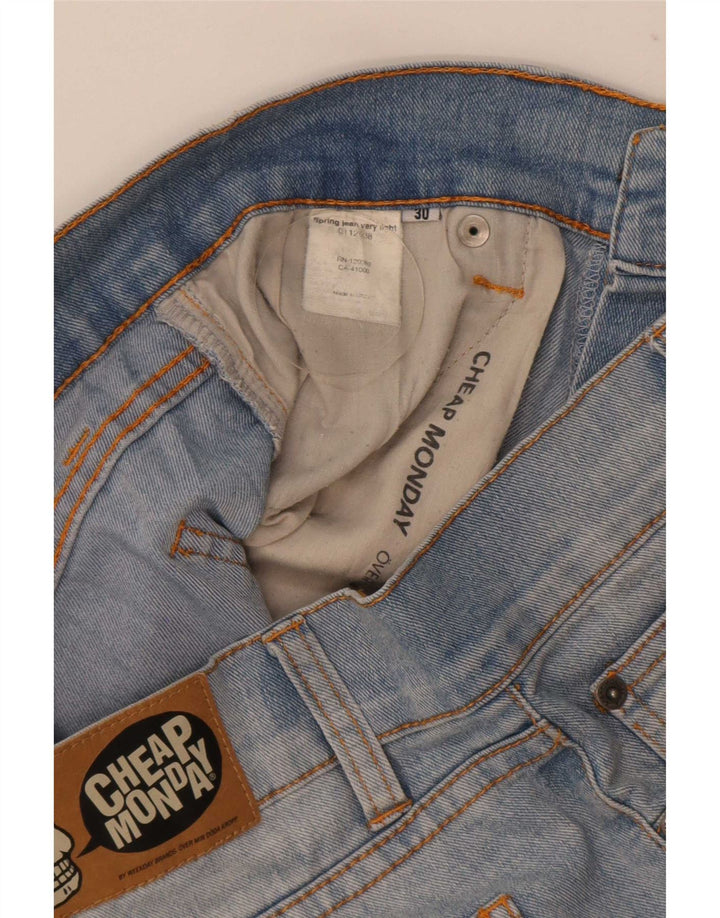 Pantalones cortos vaqueros de mujer de Cheap Monday medianos W30 Azul