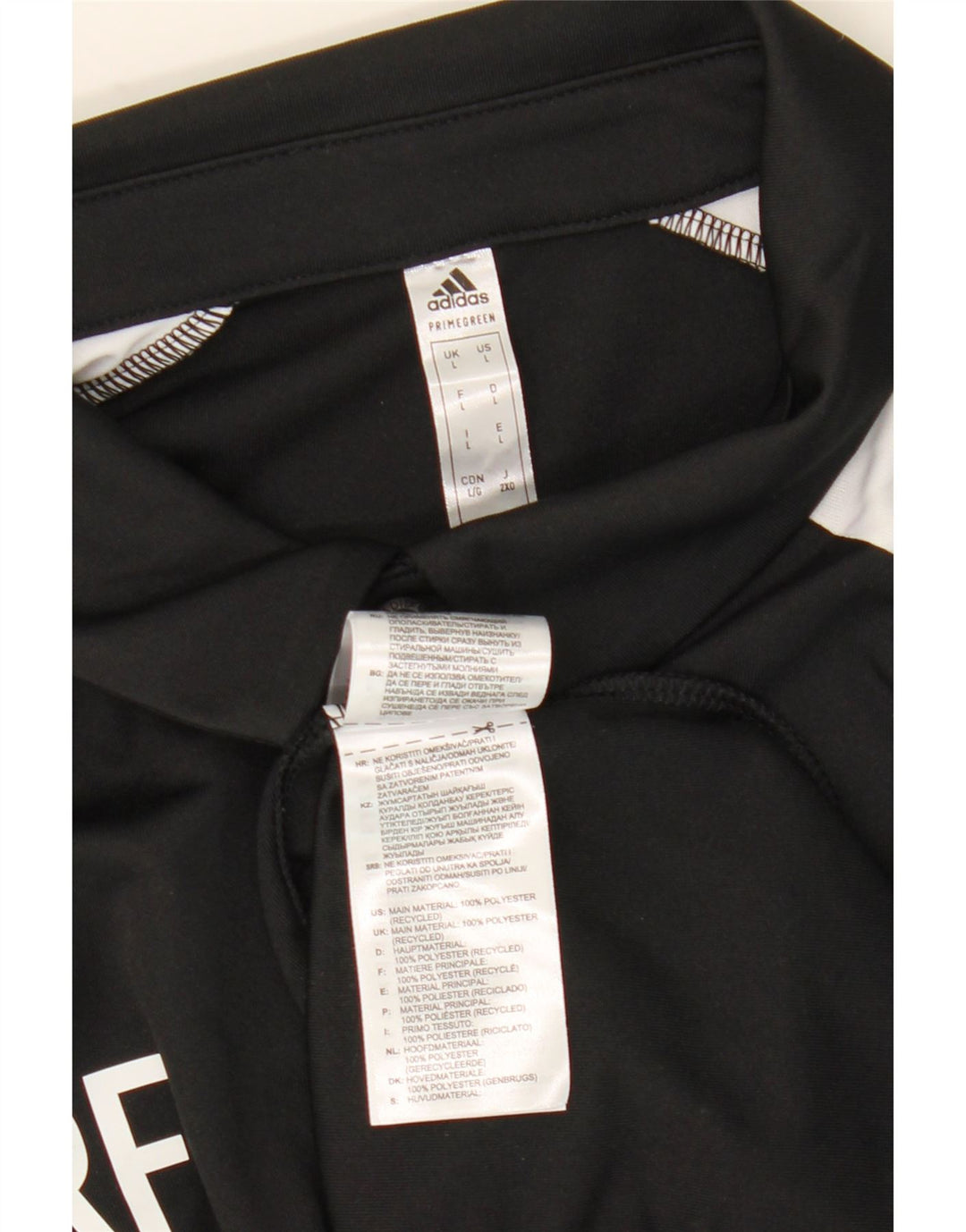 Adidas - Polo gráfico para hombre, tamaño grande, color negro, poliéster