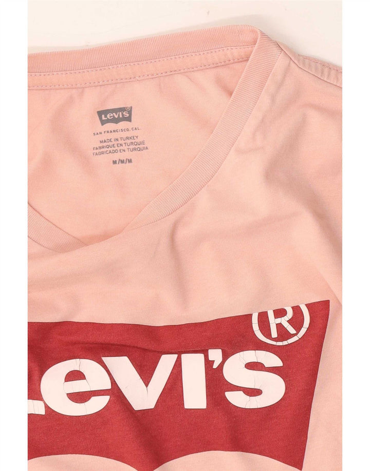 Levi's Hombre Camiseta Gráfica Top Rosa Mediano