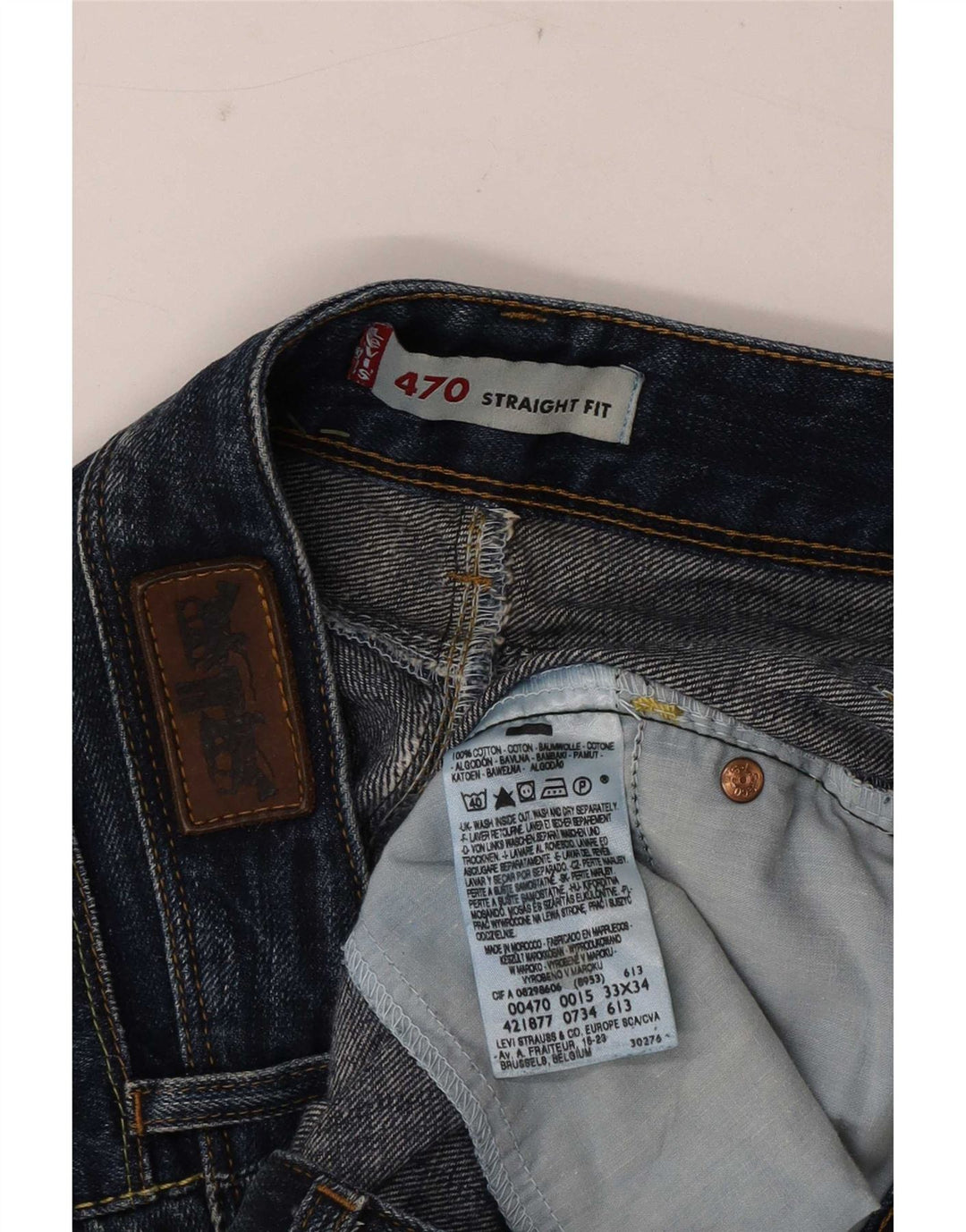 Vaqueros Levi's Mujer 470 Rectos W33 L34 Algodón Azul Marino