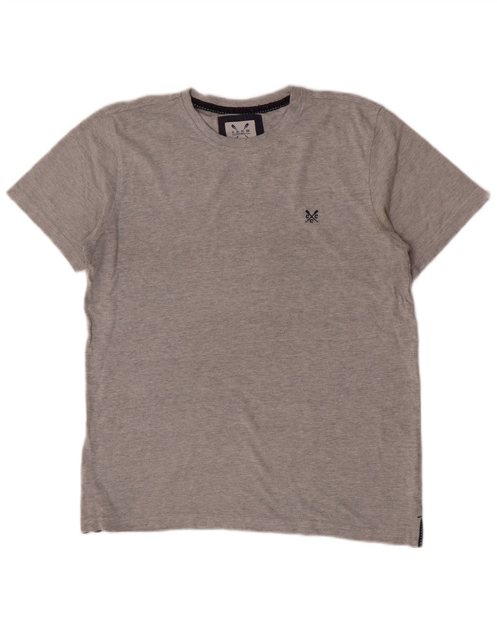 Crew Clothing - Camiseta para hombre, talla pequeña, algodón gris