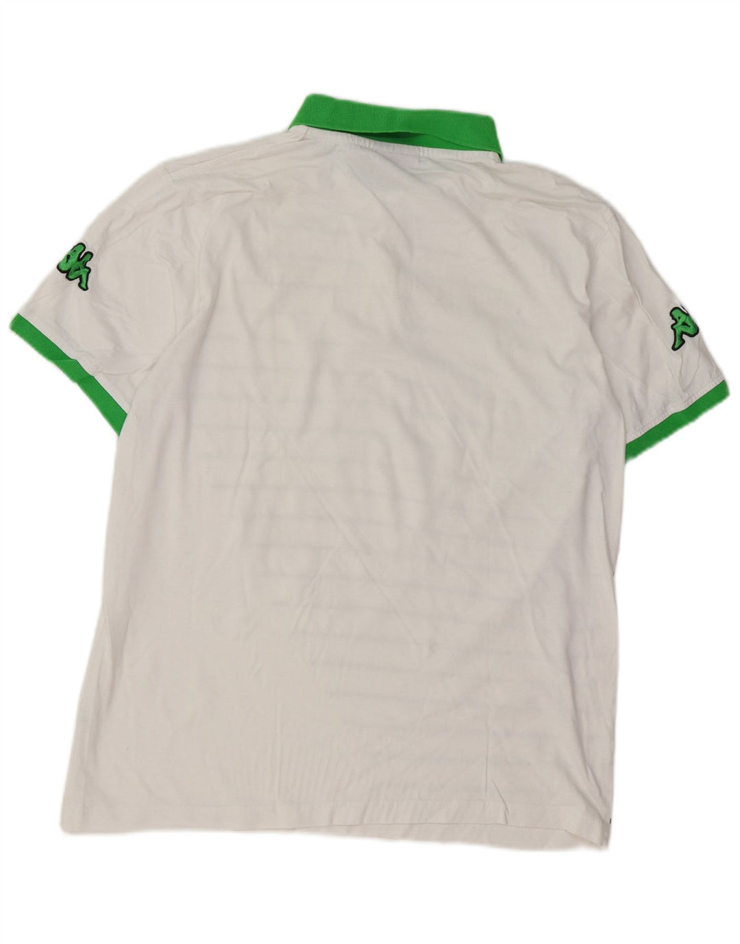 KAPPA Polo gráfico para hombre XL Blanco a rayas