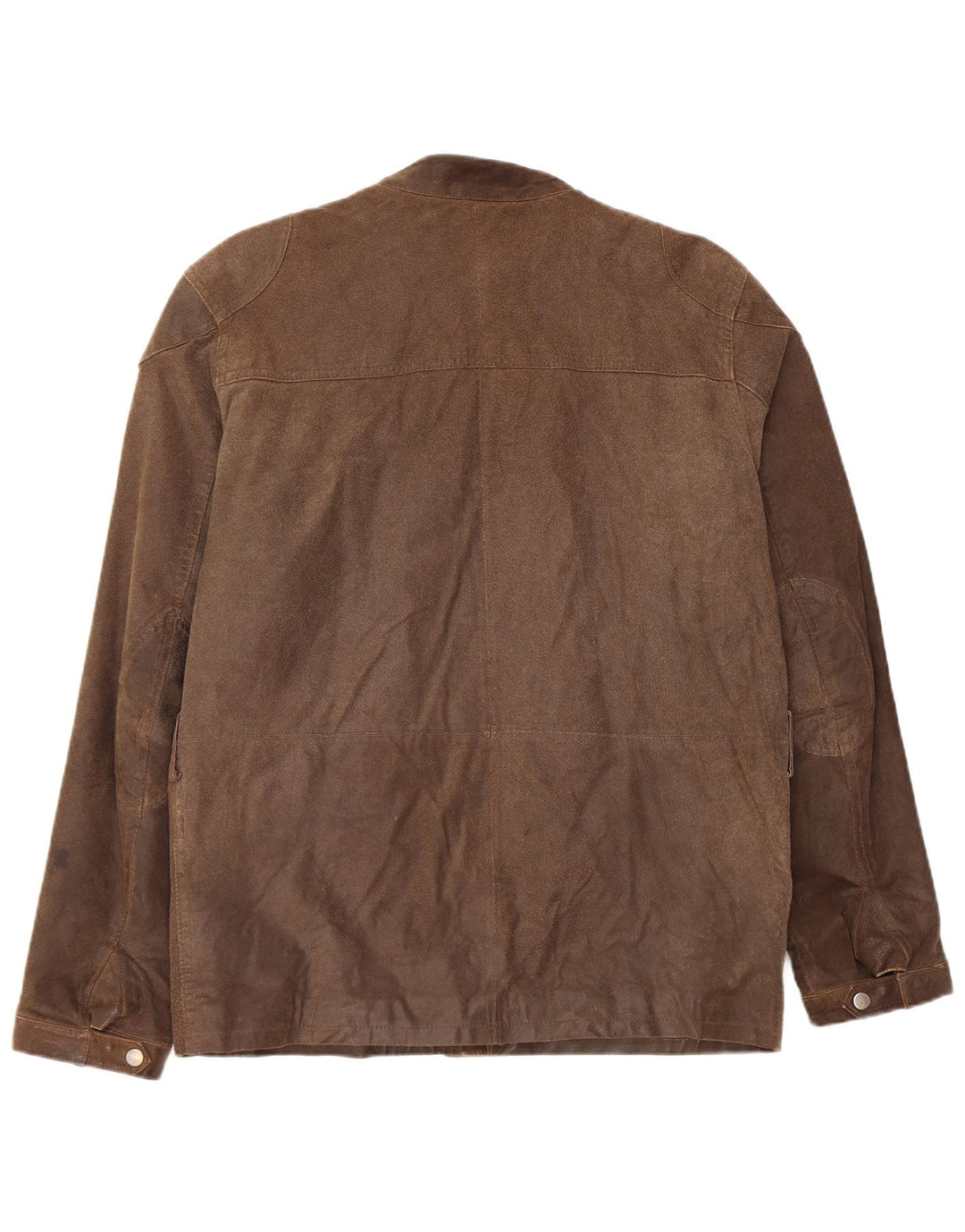 Vintage hombres motocicleta cuero chaqueta utilitaria Reino Unido 38 marrón medio
