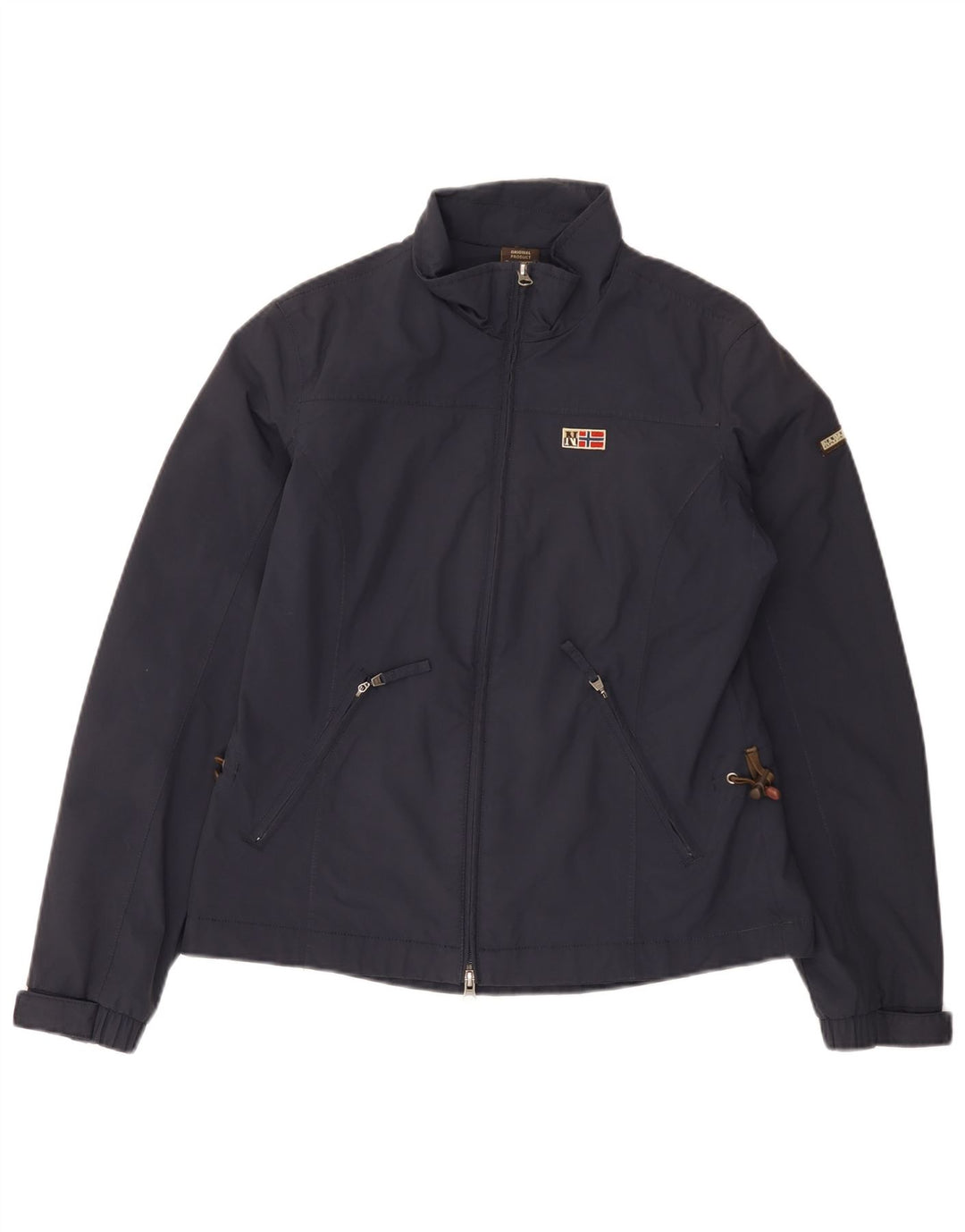 Napapijri Chaqueta impermeable para mujer UK 40 Mediana Azul marino Poliamida