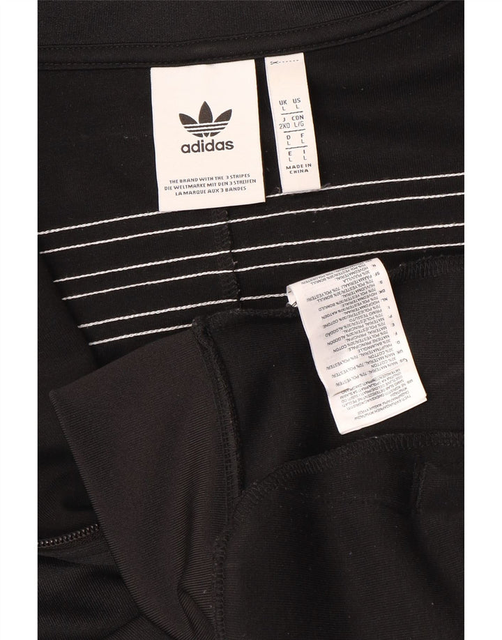 Adidas Hombre Chándal Top Chaqueta Grande Negro Colorblock Poliéster