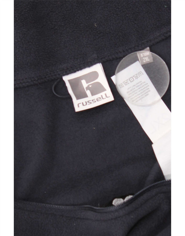 Russell Athletic Chaqueta polar gráfica para hombre UK 44 2XL Azul marino Poliéster
