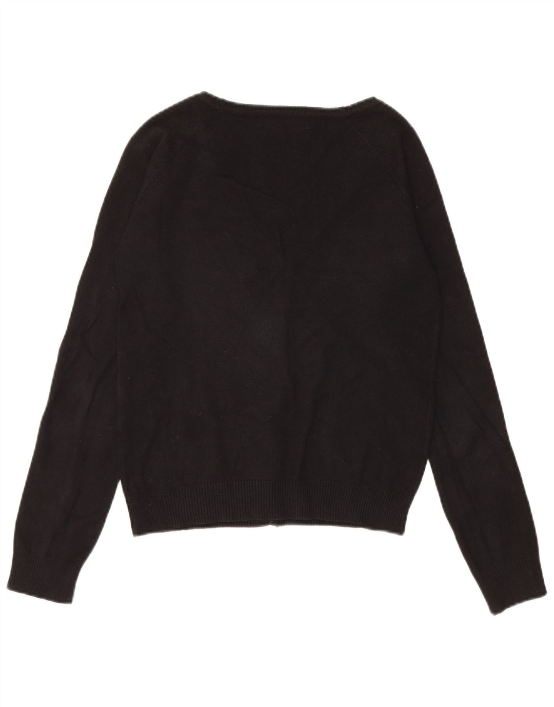 Zara Mujer Cárdigan Suéter UK 12 Mediano Negro