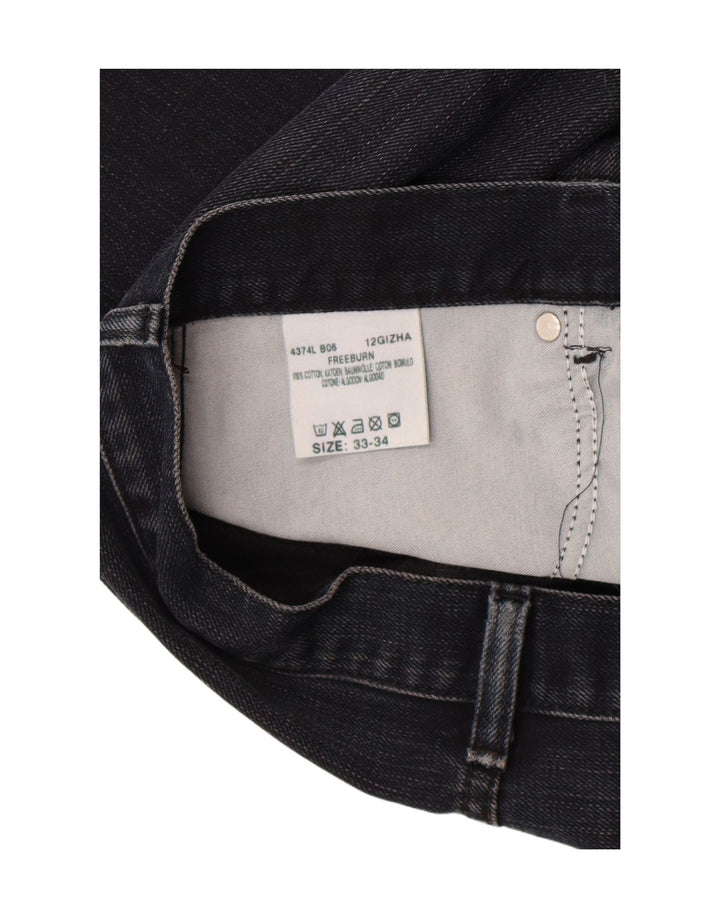 Vaqueros rectos Lee Freeburn para hombre W33 L34 Algodón negro