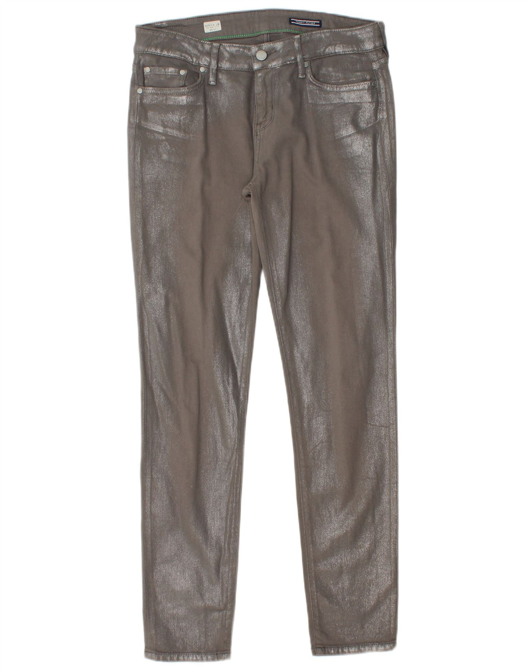 TOMMY HILFIGER Vaqueros ajustados Venice LW para mujer W30 L30 Algodón gris