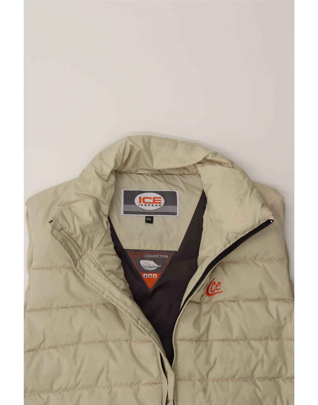 ICEPEAK Womens Padded Gilet IT 50 XL Beige Polyester Vintage Icepeak and Second-Hand Icepeak from Messina Hembry 