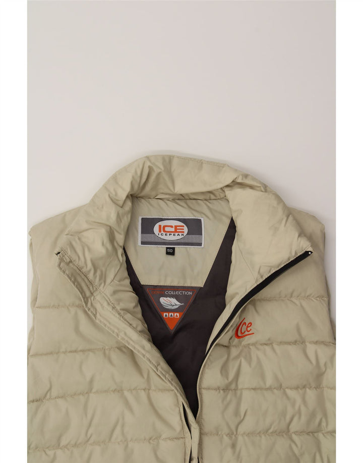ICEPEAK Womens Padded Gilet IT 50 XL Beige Polyester Vintage Icepeak and Second-Hand Icepeak from Messina Hembry 