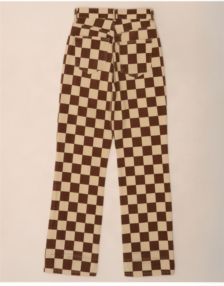 Vaqueros rectos para mujer Pull & Bear EU 34 XS W24 L31 Marrón Geométrico