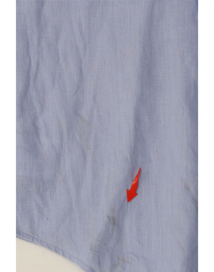 RALPH LAUREN Camisa Hombre 2XL Lino Azul