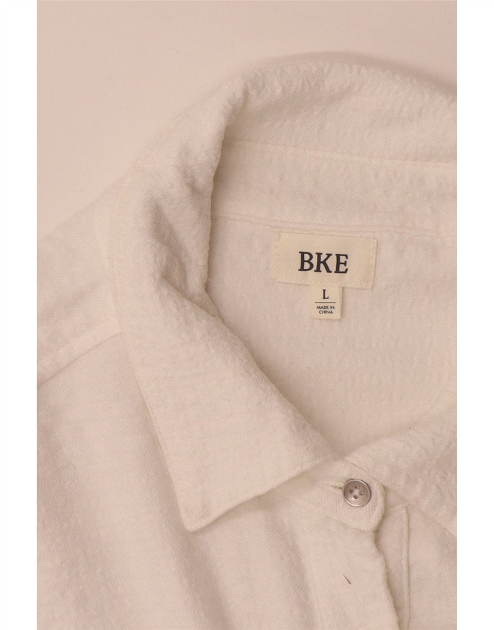 BKE Blusa tipo jersey de gran tamaño para mujer UK 46 Large White Rayon