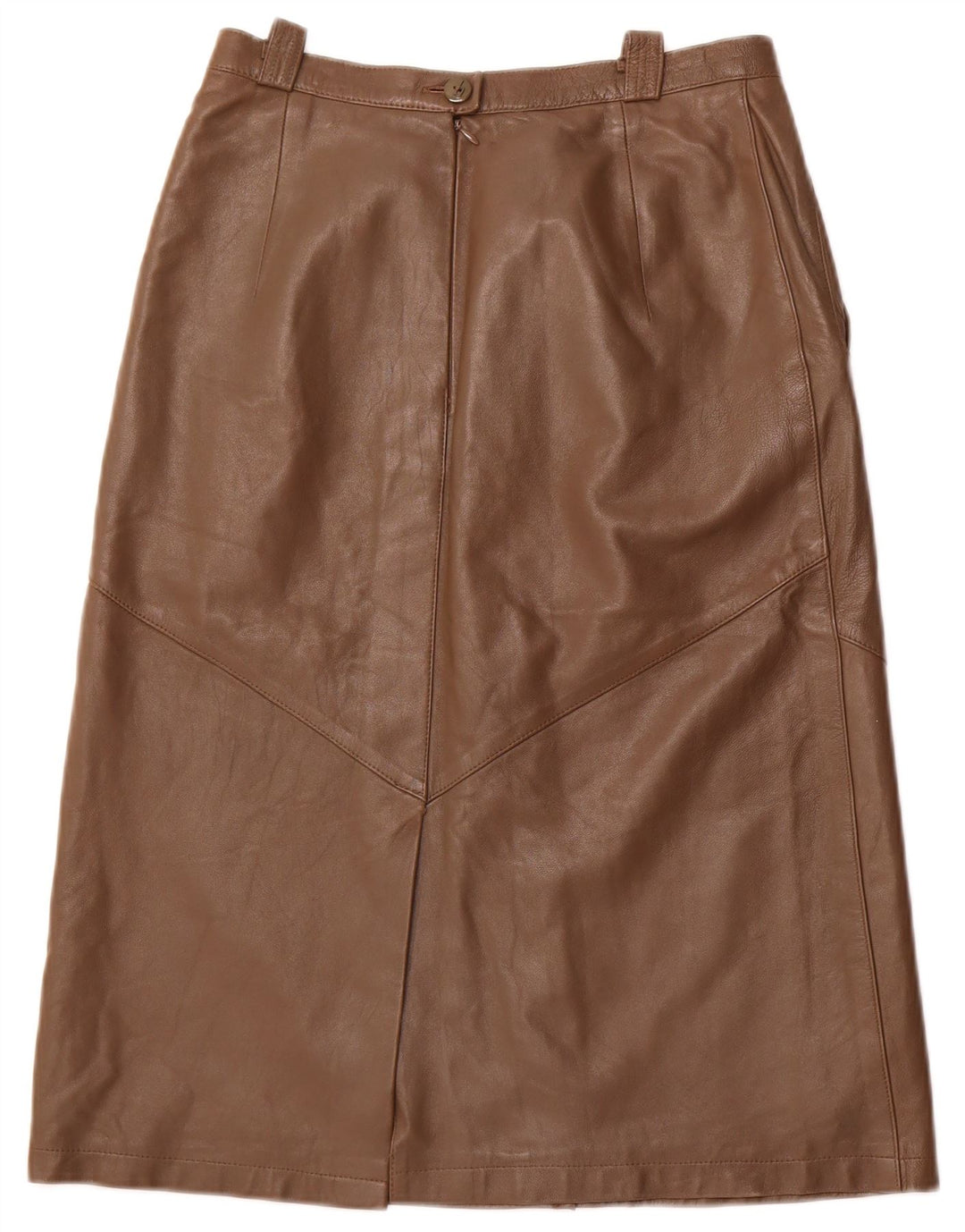 BARDEHLE Falda de cuero para mujer EU 40 Mediana W28 Marrón