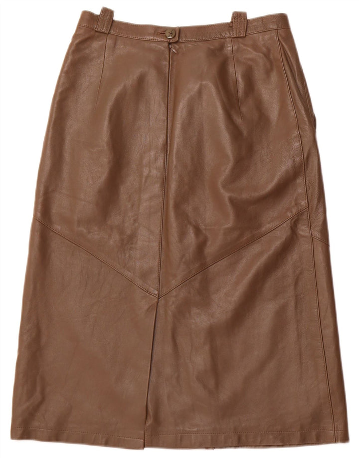 BARDEHLE Falda de cuero para mujer EU 40 Mediana W28 Marrón