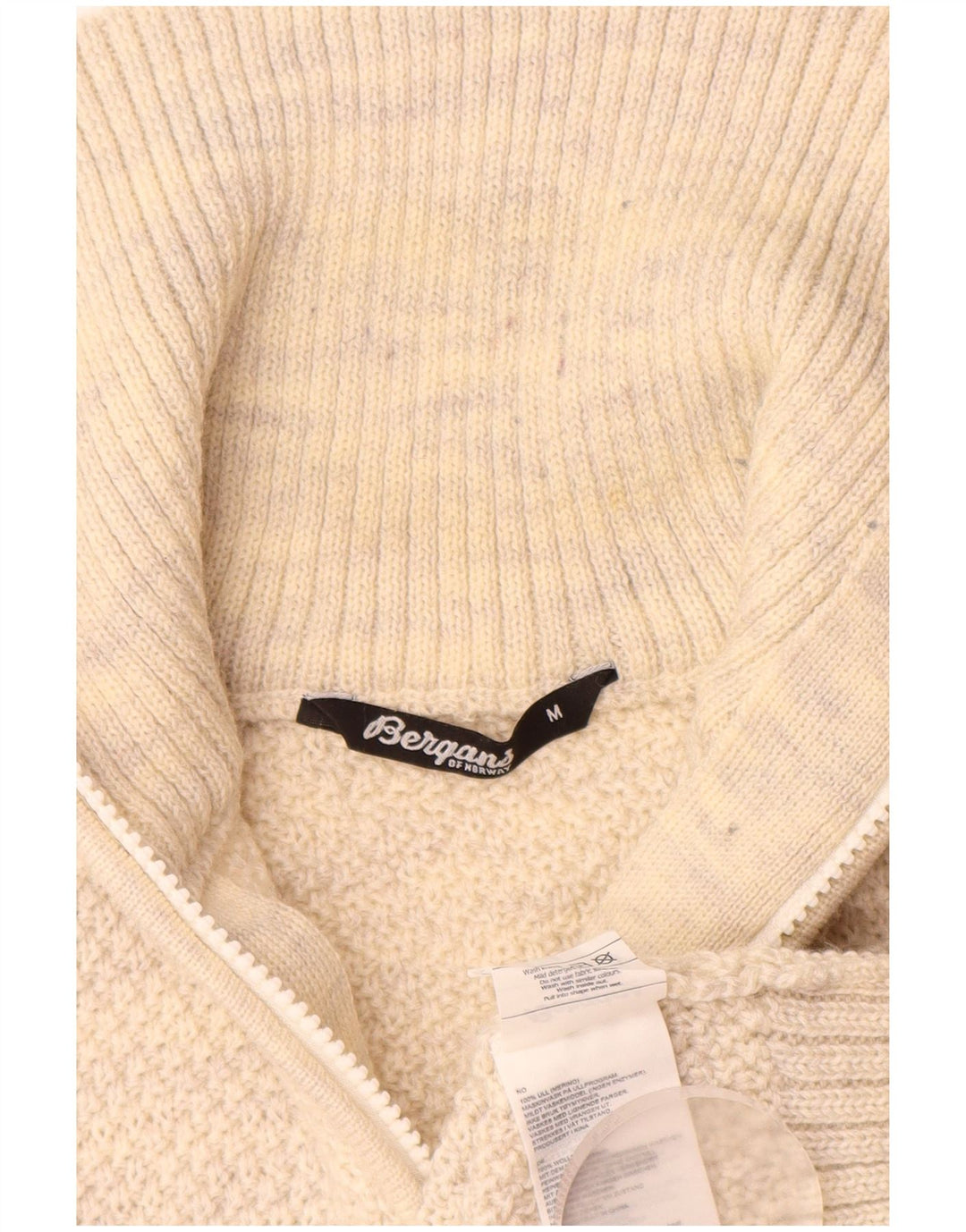 Bergans Jersey De Cuello Con Cremallera Para Hombre De Lana Merino Moteada En Beige Medio