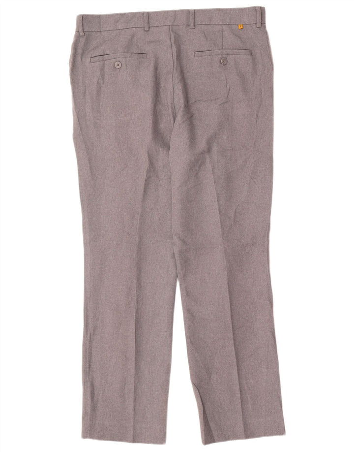 Farah Pantalones Casuales De Corte Clásico Para Hombre W36 L29 Poliéster Gris
