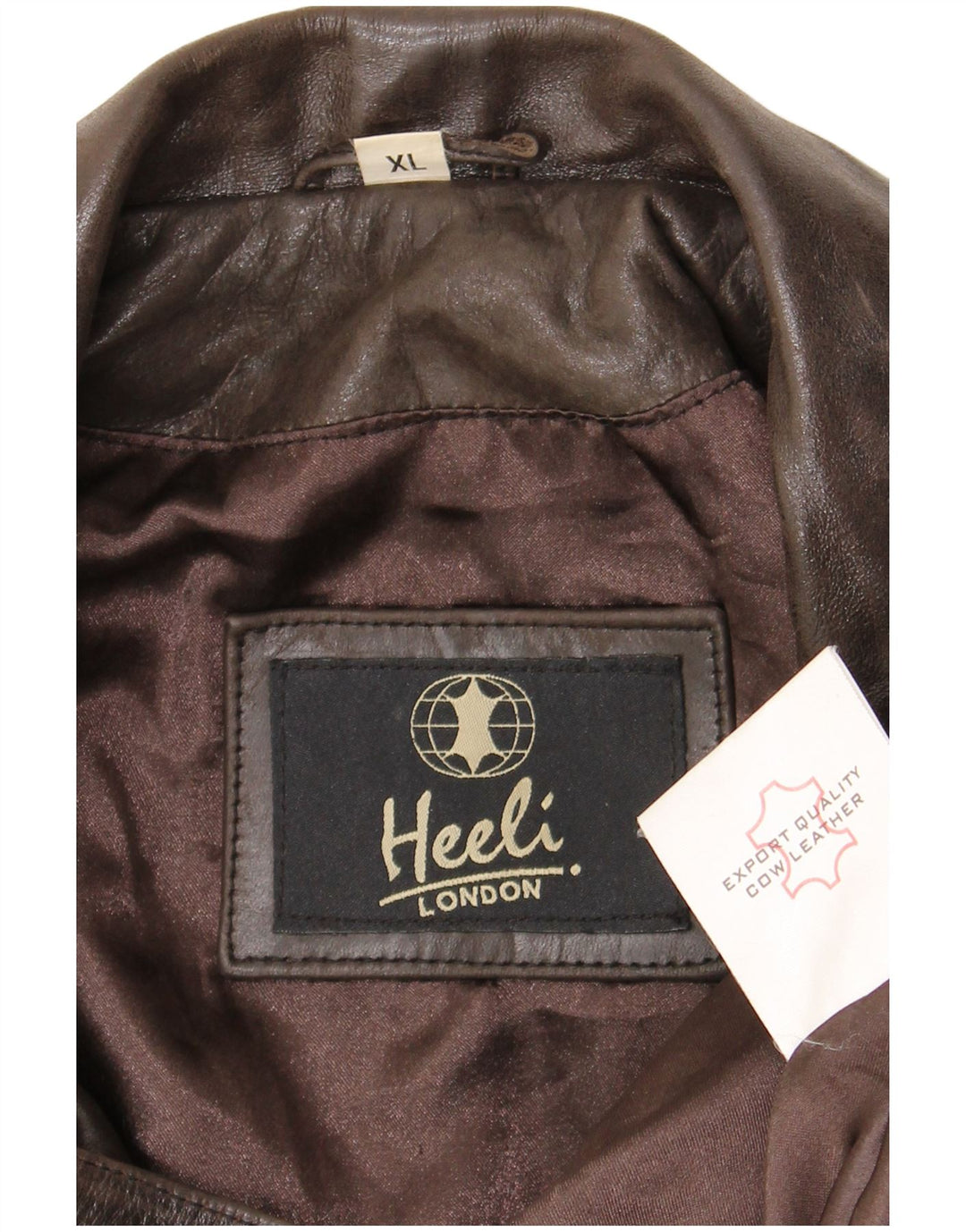 Heeli Chaqueta de cuero para hombre UK 42 XL Cuero marrón