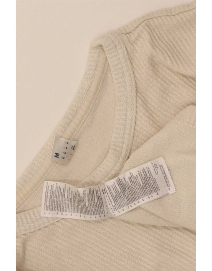 Camiseta Reebok Hombre Manga Larga Algodón Beige Medio