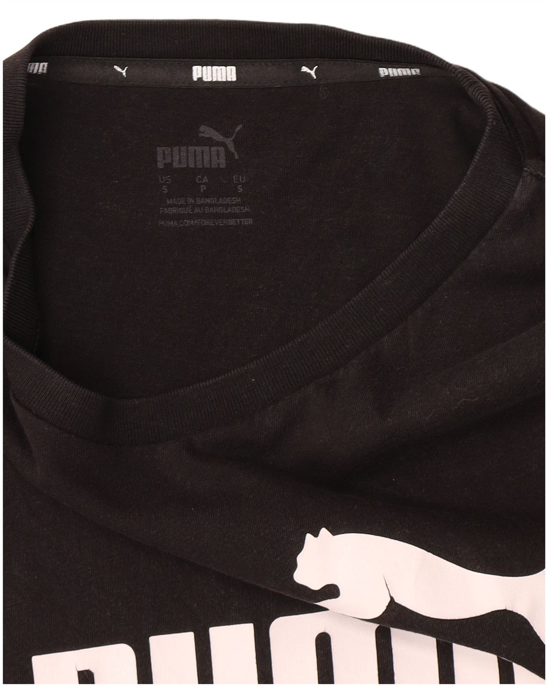 Puma - Camiseta gráfica para hombre, talla pequeña, color negro