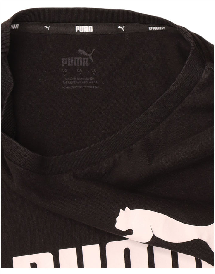 Puma - Camiseta gráfica para hombre, talla pequeña, color negro