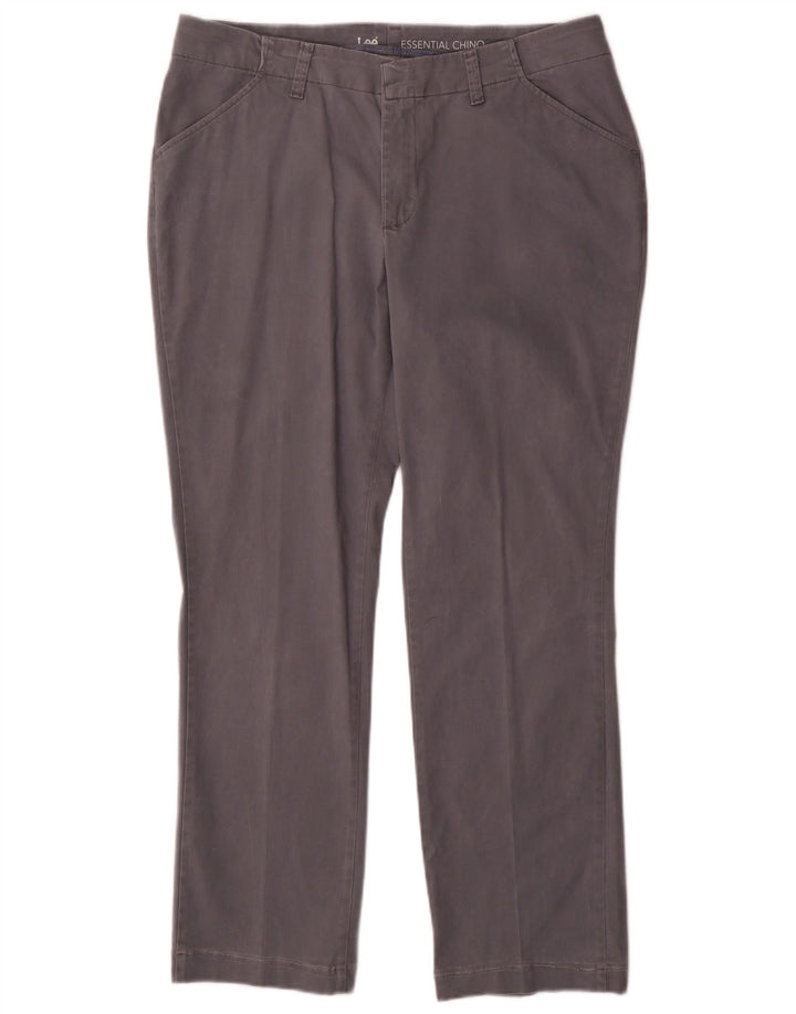 Pantalones chinos rectos para mujer LEE W34 L29 Gris