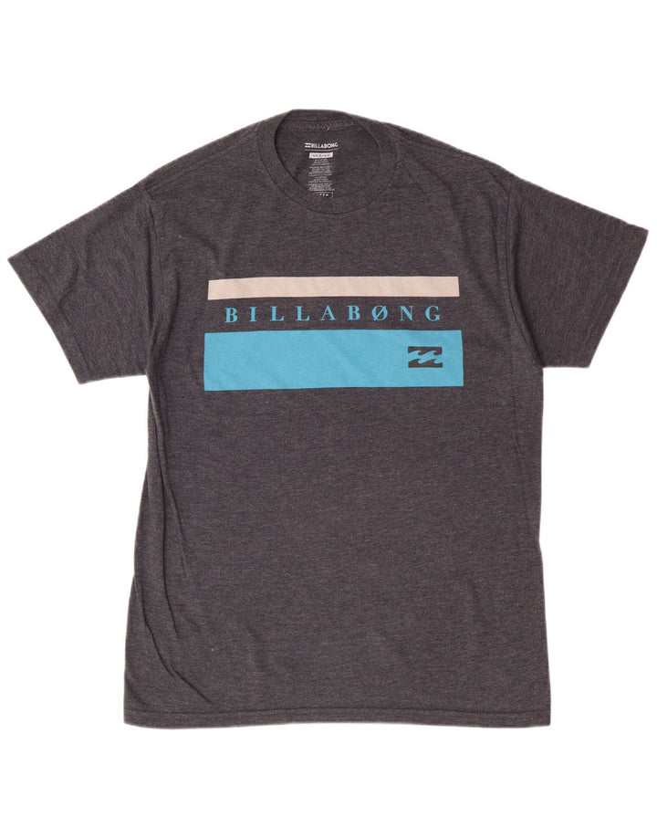 BILLABONG Camiseta gráfica para hombre Top de algodón gris medio