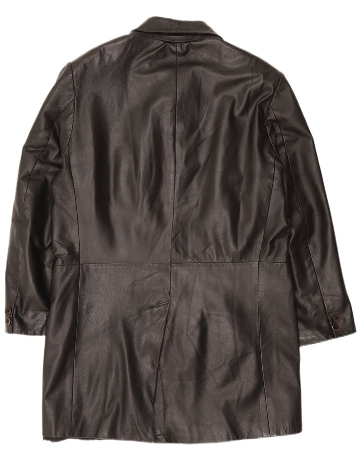 Conbipel Abrigo de cuero Free Heron para hombre IT 48 Cuero negro mediano