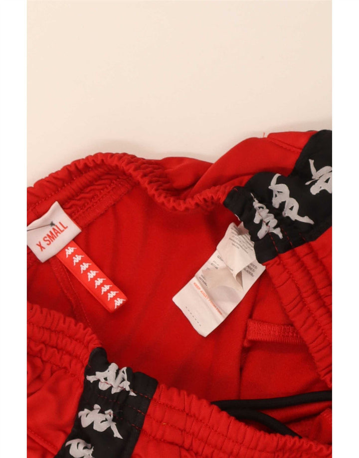 Pantalones De Chándal Kappa Graphic Flare XS Poliéster Rojo Mujer