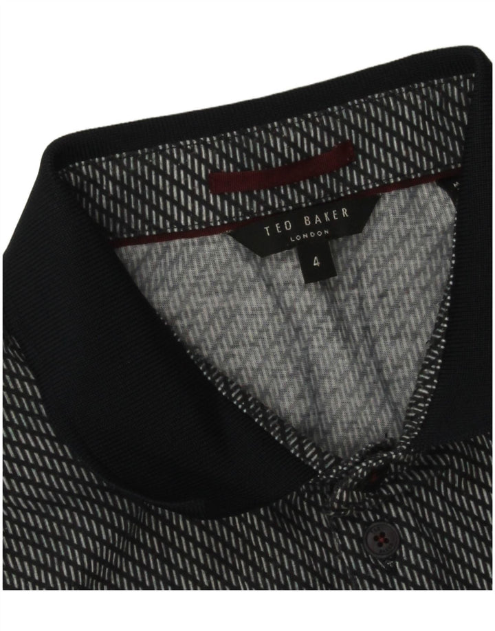 Ted Baker Polo para hombre Talla 4 Grande Poliéster con manchas azul marino