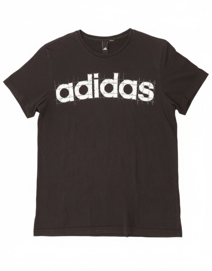 Adidas - Camiseta gráfica para hombre, talla grande, color negro