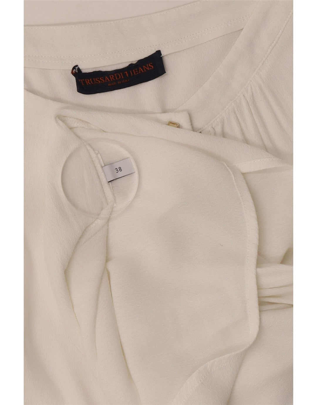 Blusa larga para mujer Trussardi Jeans IT 38 XS Blanco
